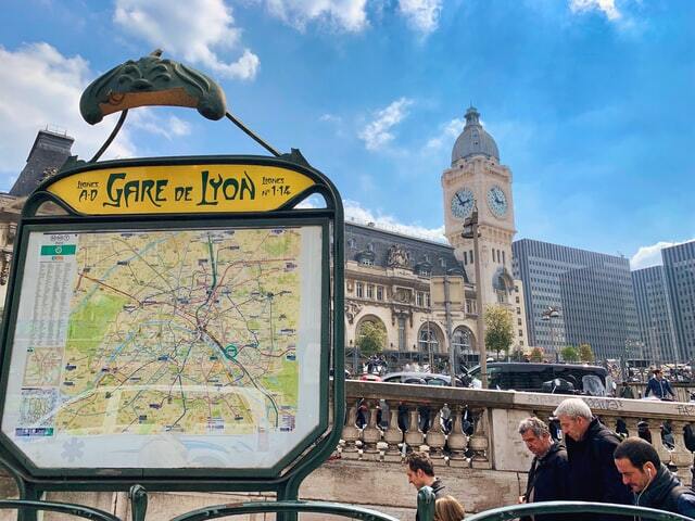 Paris train station cool signage