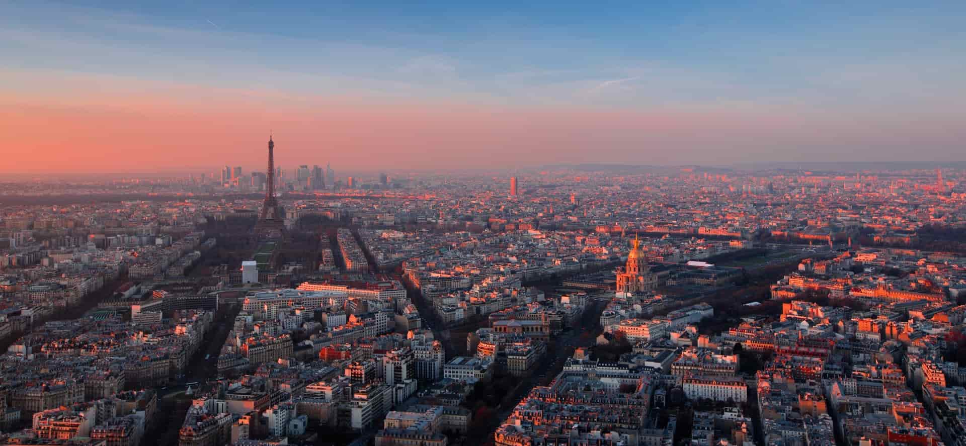 view overlooking paris france