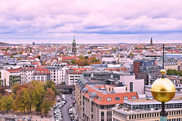 Aerial view of berlin city