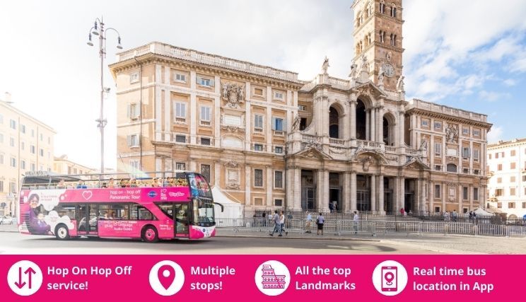 City Tour Roma’s bright-pink bus