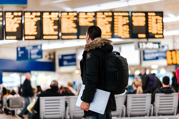 Traveler waiting for their flights.