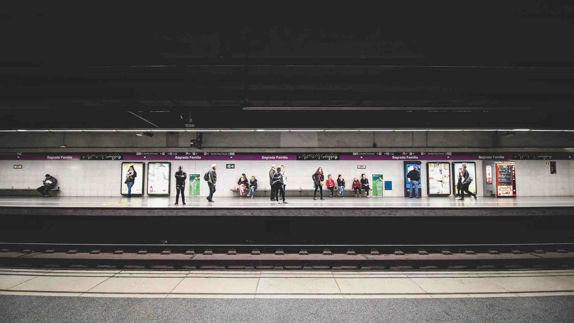Barcelona metro from airport to downtown.