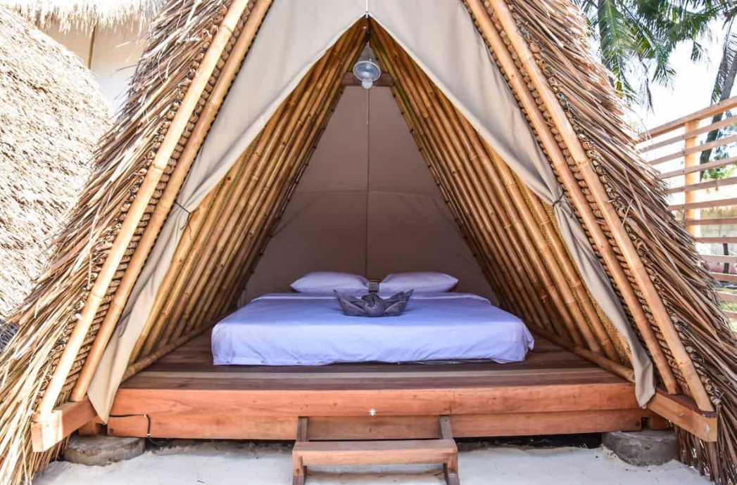 A teepee in Mad Monkey Gili Trawangan.