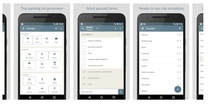 PackTeo Packing App Preview.