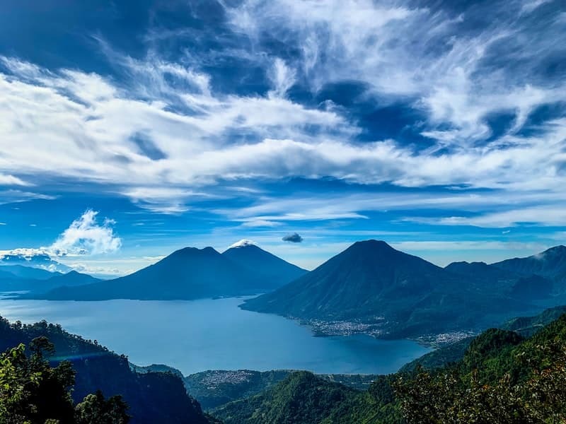 Antigua Guatemala overlooking city.