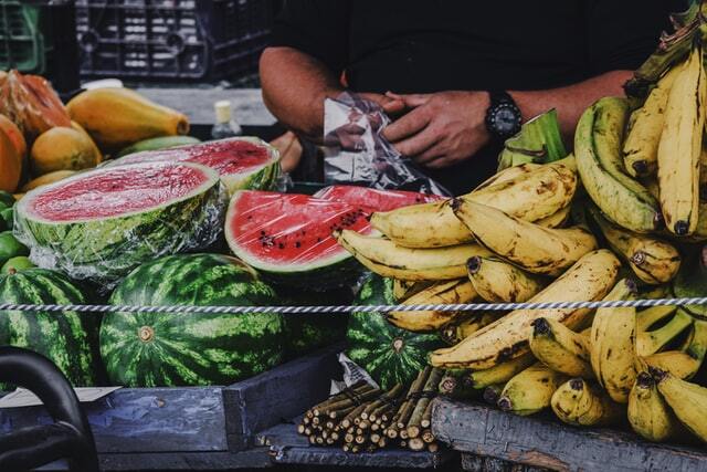 Local tropical fruits in Costa rica