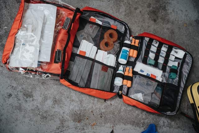 Packing list for vacation first aid kit