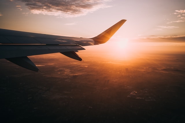 sunwing plane in the sky