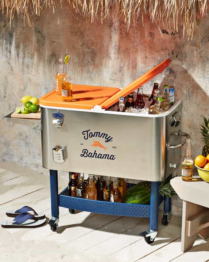 Rolling Stainless Steel Cooler Tommy Bahama