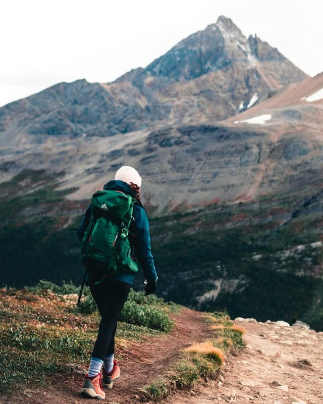 hiking on trail at National Park