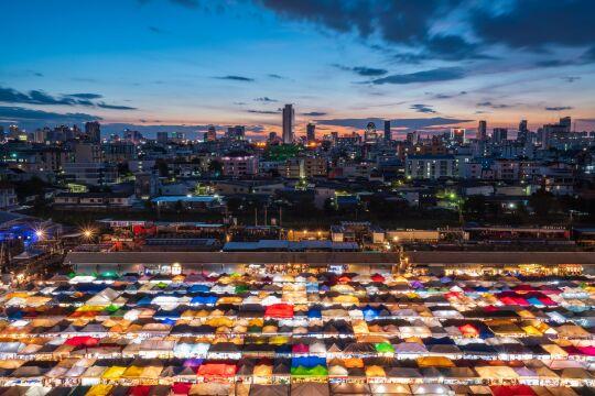 nightview of places in Bangkok