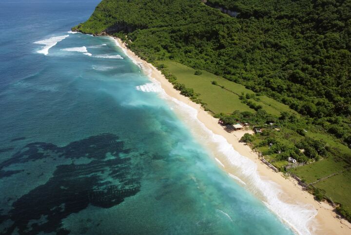beautiful landscape of beach on Bali's
