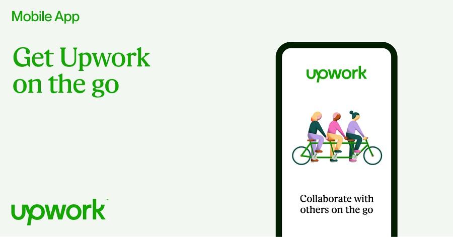 Mobile app ad for Upwork