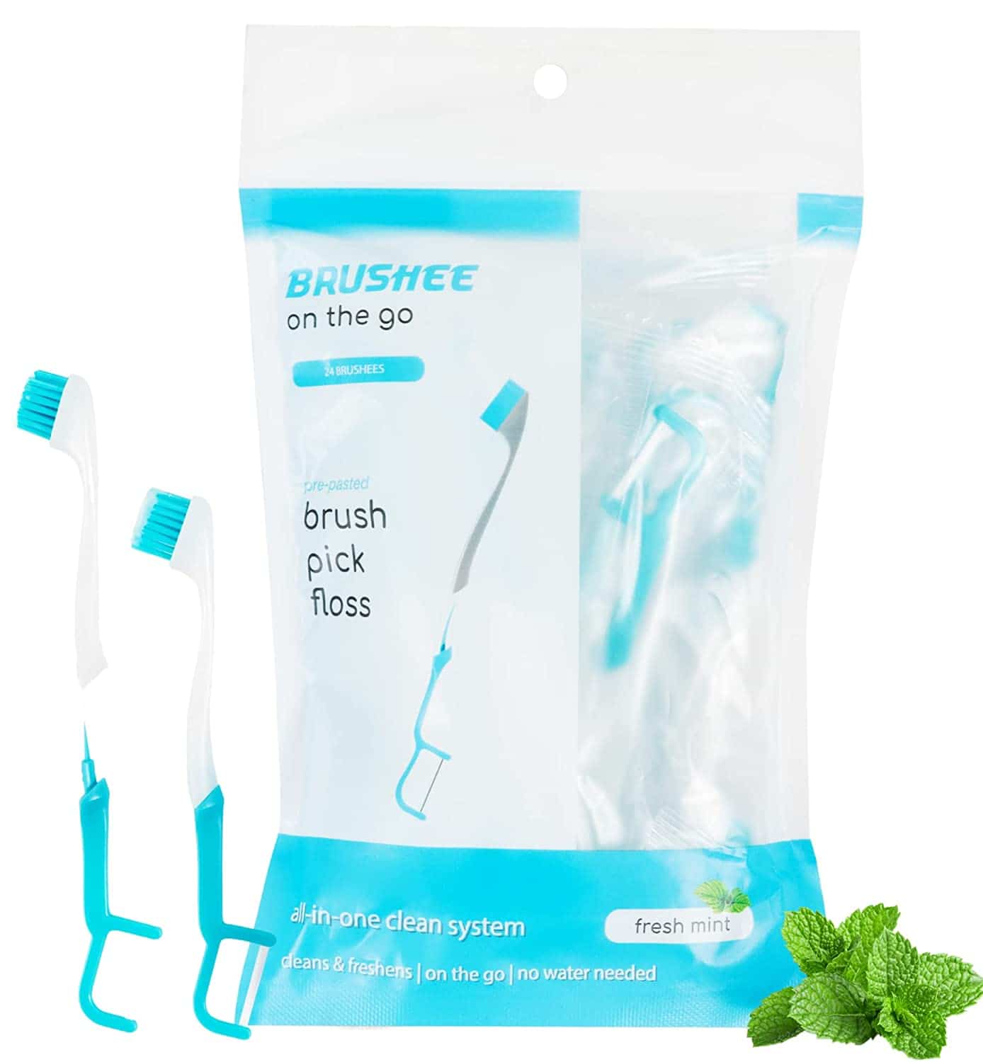 Brushee 3-in-1 Disposable Mini Toothbrush