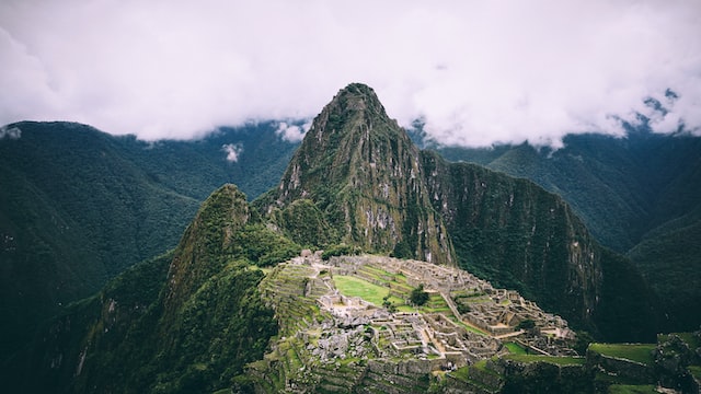 Manchu Picchu aerial view