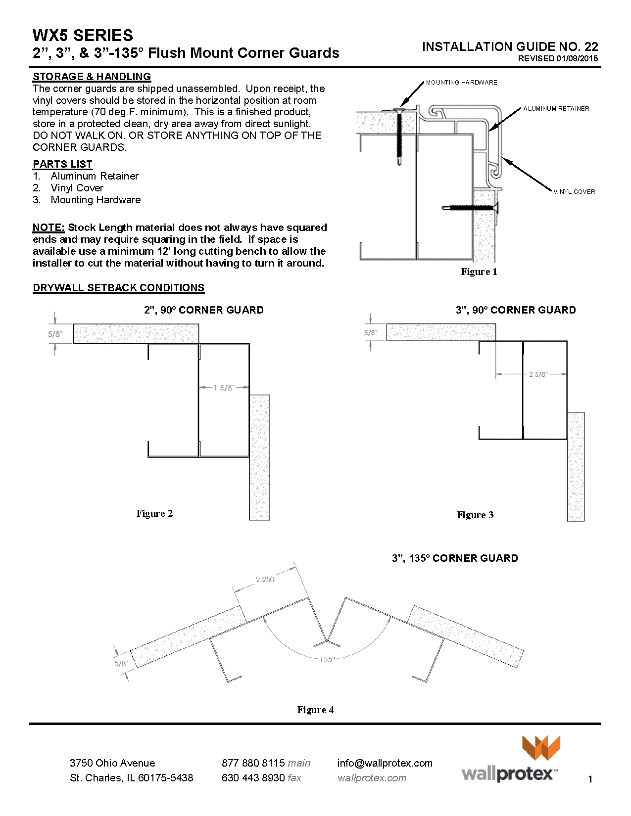 Flush Mount FireRated Corner Guards Wallprotex