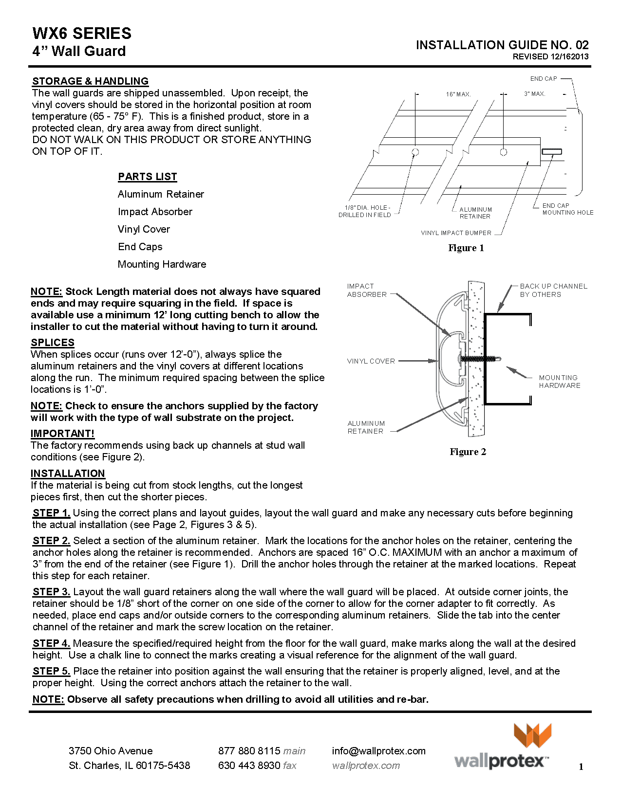 Surface Mount Retainer Wall Guards Wallprotex