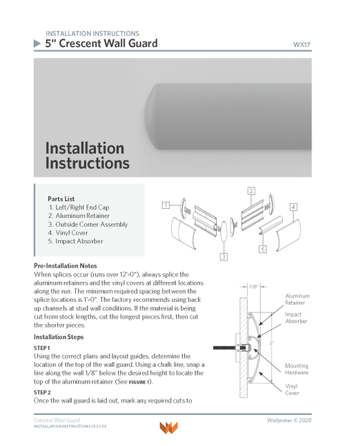 Crescent Shaped Bumper Guards Wall Protection Wallprotex