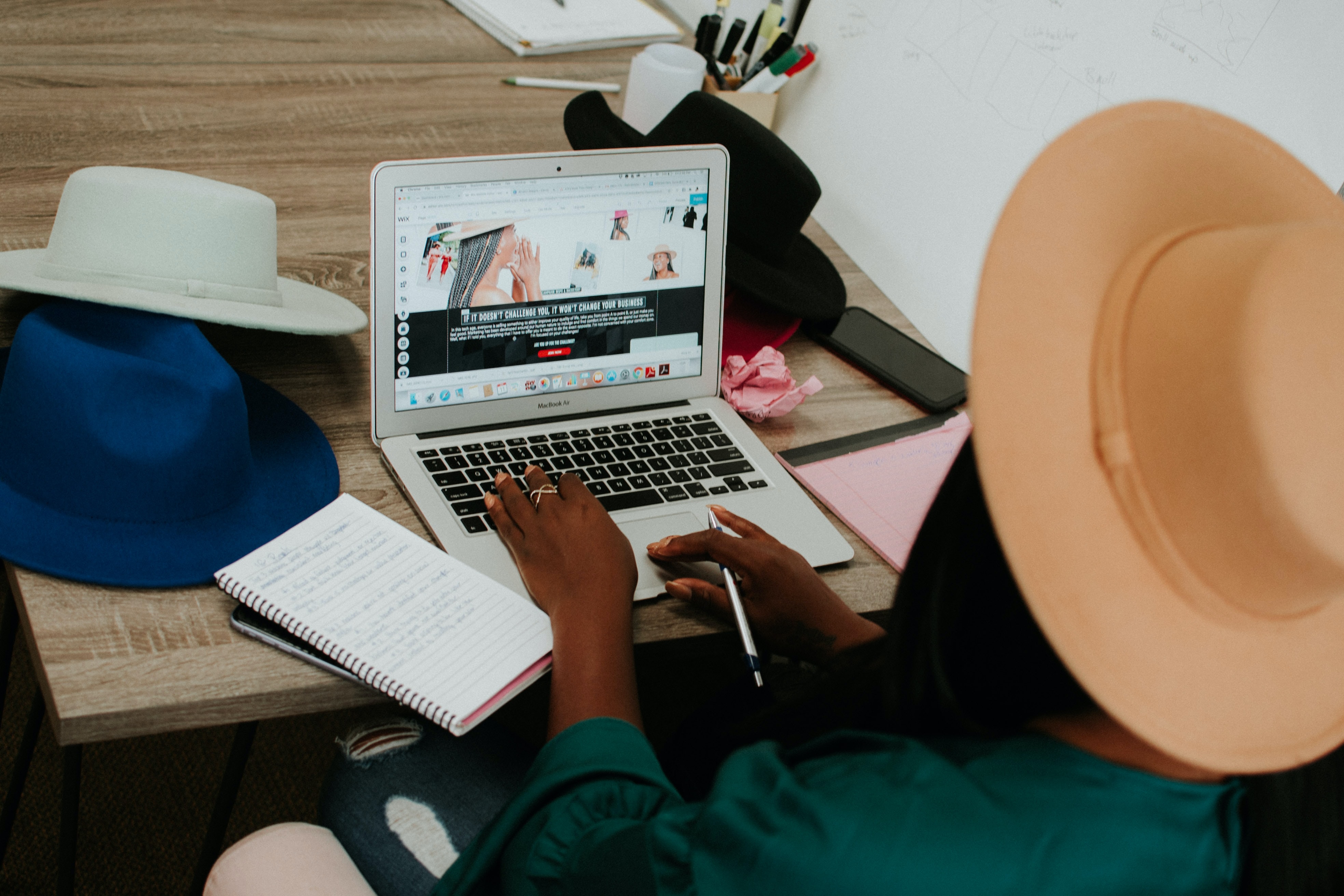 Freelancer working remotely