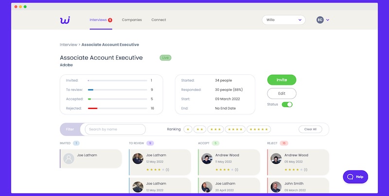 Willo interview platform