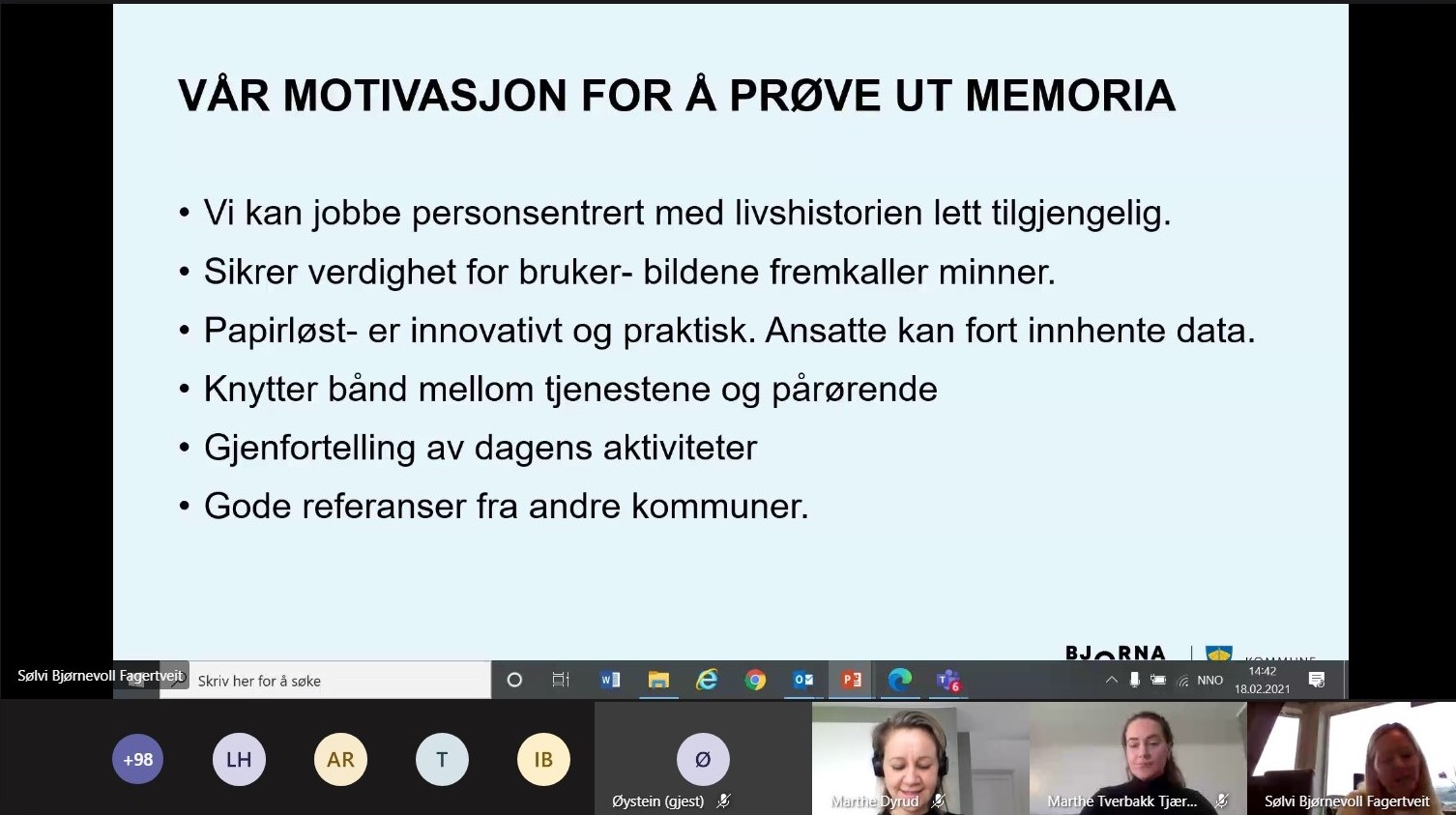 skjermdump fra webinar