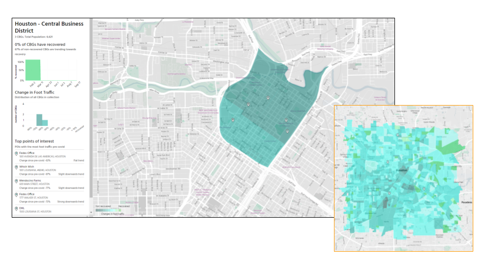 Houston central district map