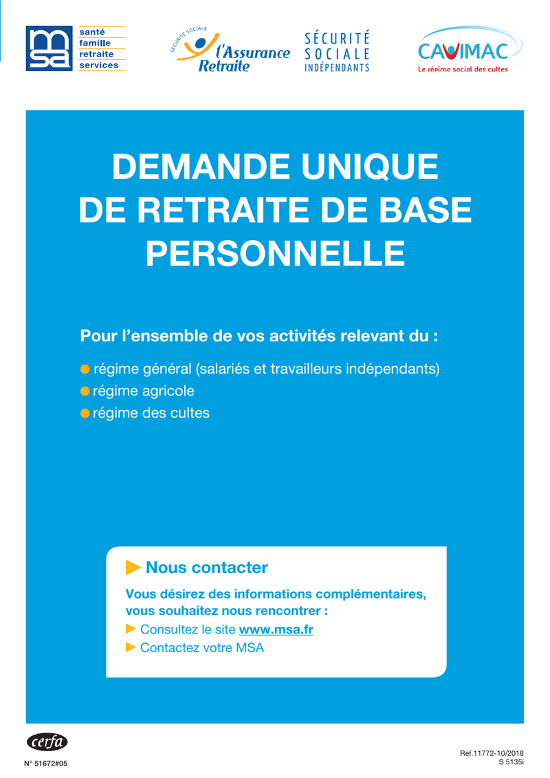 Formulaire Cerfa Demande Retraite – IBFAF