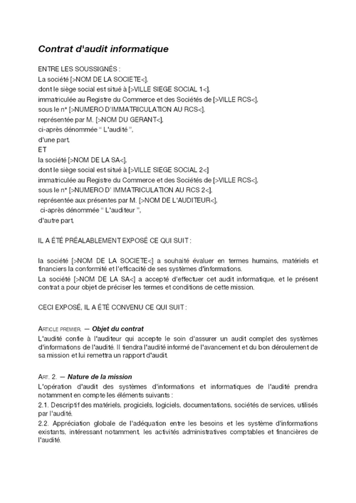 Contrat de concession de progiciel document et modèle à télécharger