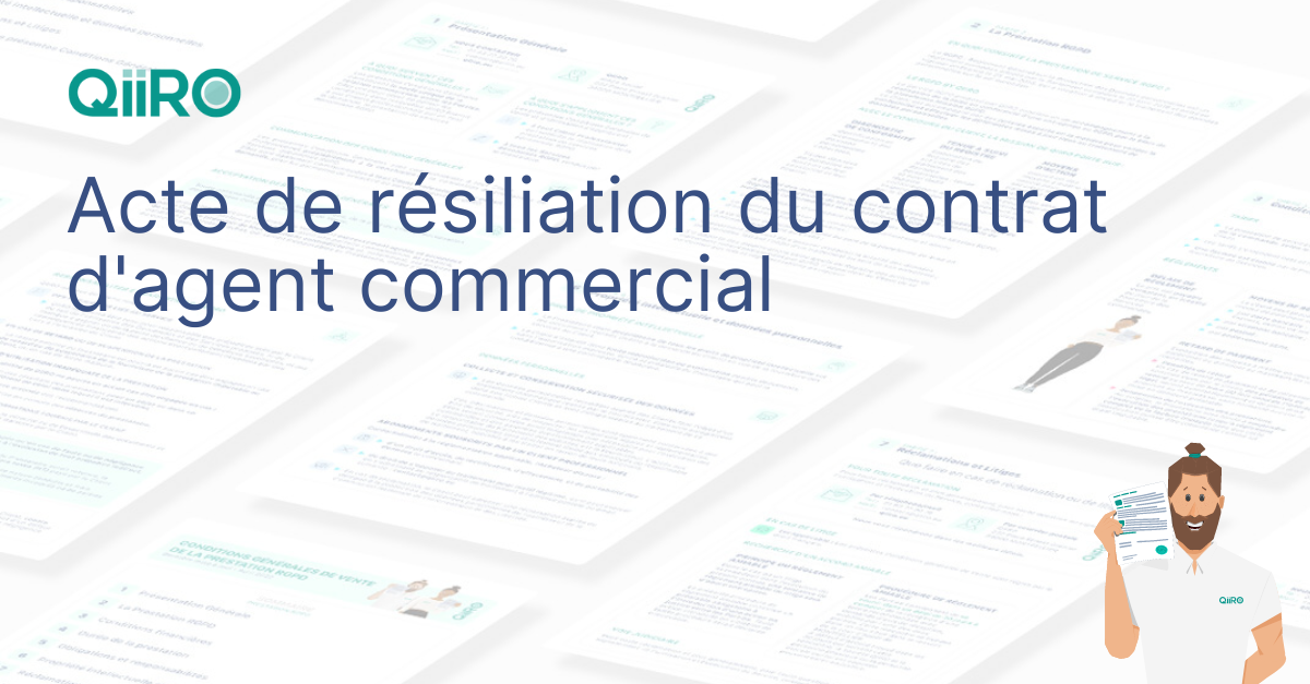 résiliation lettre type rupture contrat agent commercial indépendant