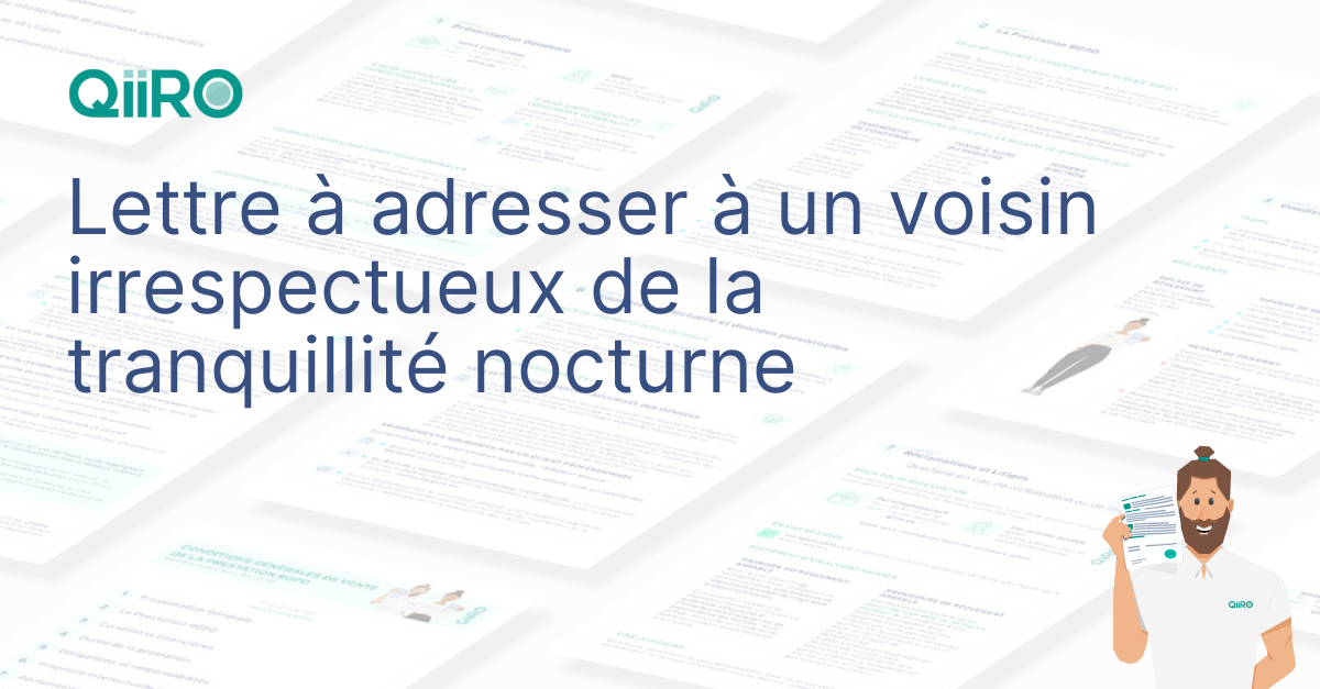 Lettre à adresser à un voisin irrespectueux de la tranquillité nocturne