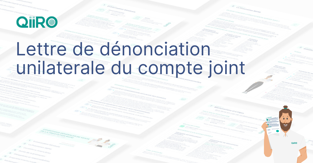 Lettre de dénonciation unilaterale du compte joint : modèle gratuit