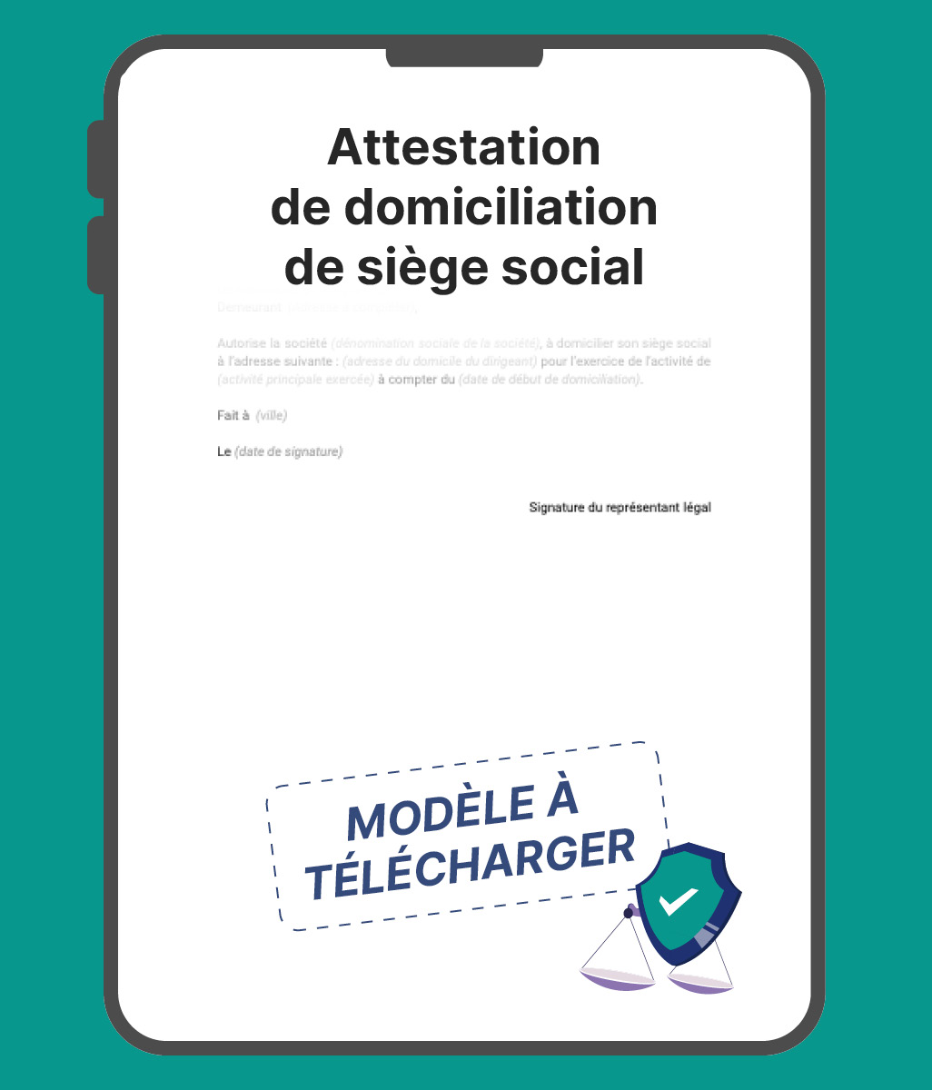 Attestation De Domiciliation De Si ge Social Mod le T l charger
