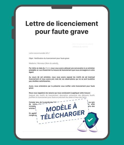 Modèle De Lettre De Licenciement Pour Faute Grave