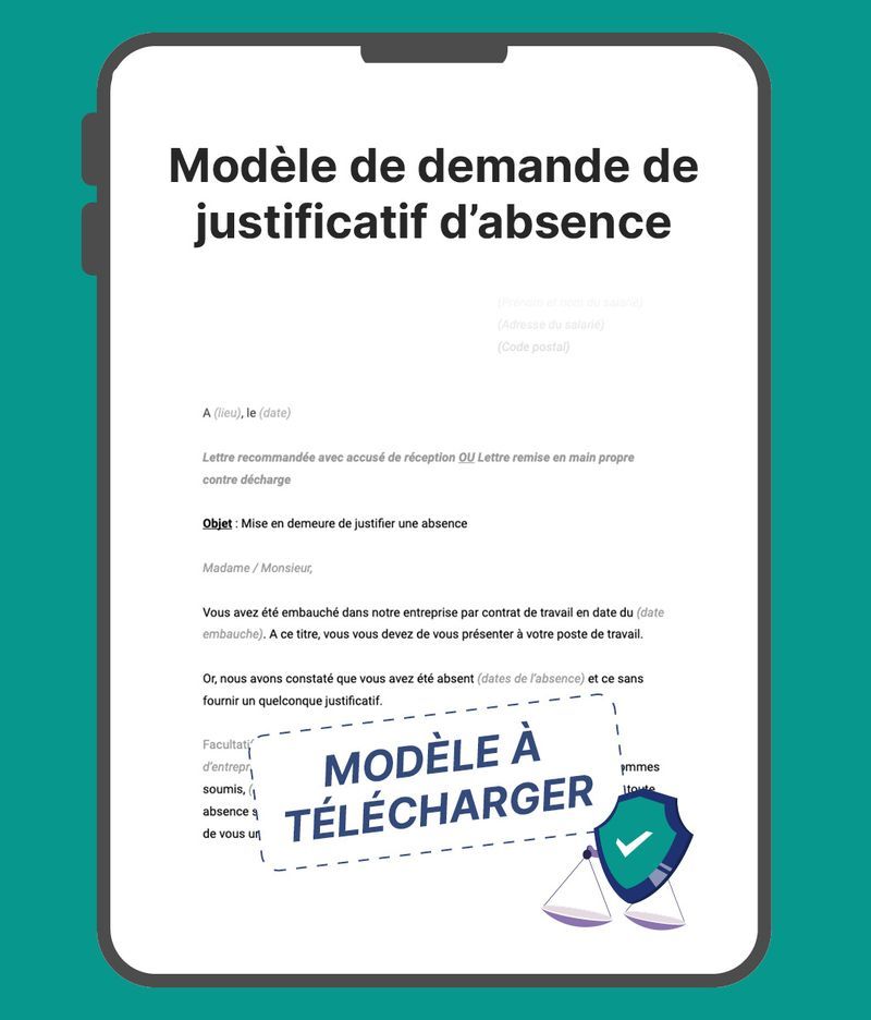 Demande de justificatif d’absence modèle gratuit