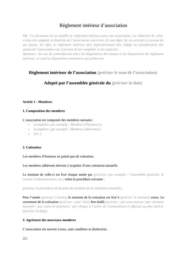 R glement Int rieur D association Mod le T l charger 2023 r-glement-int-rieur-d-association-mod-le-t-l-charger-2023