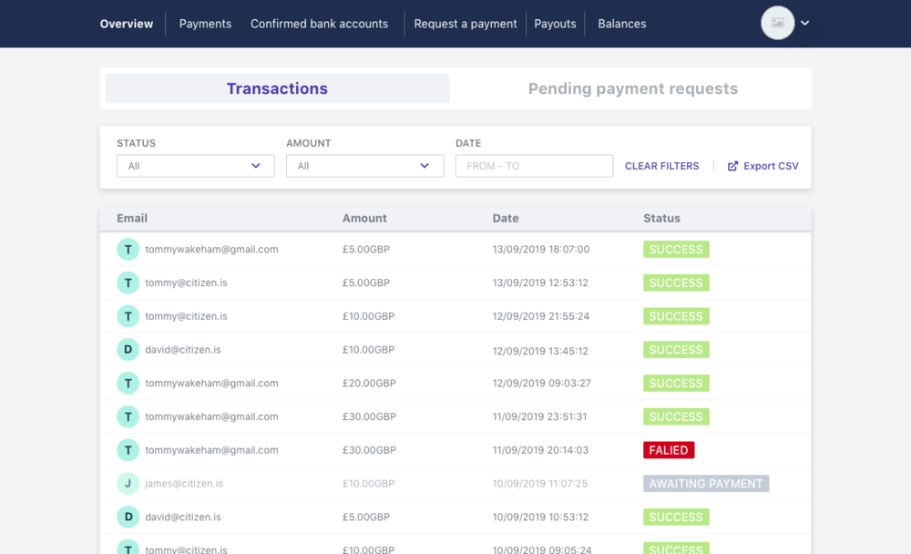 Citizen's dashboard