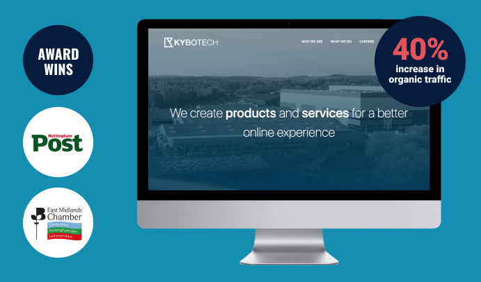 Kybotech website with PR awards