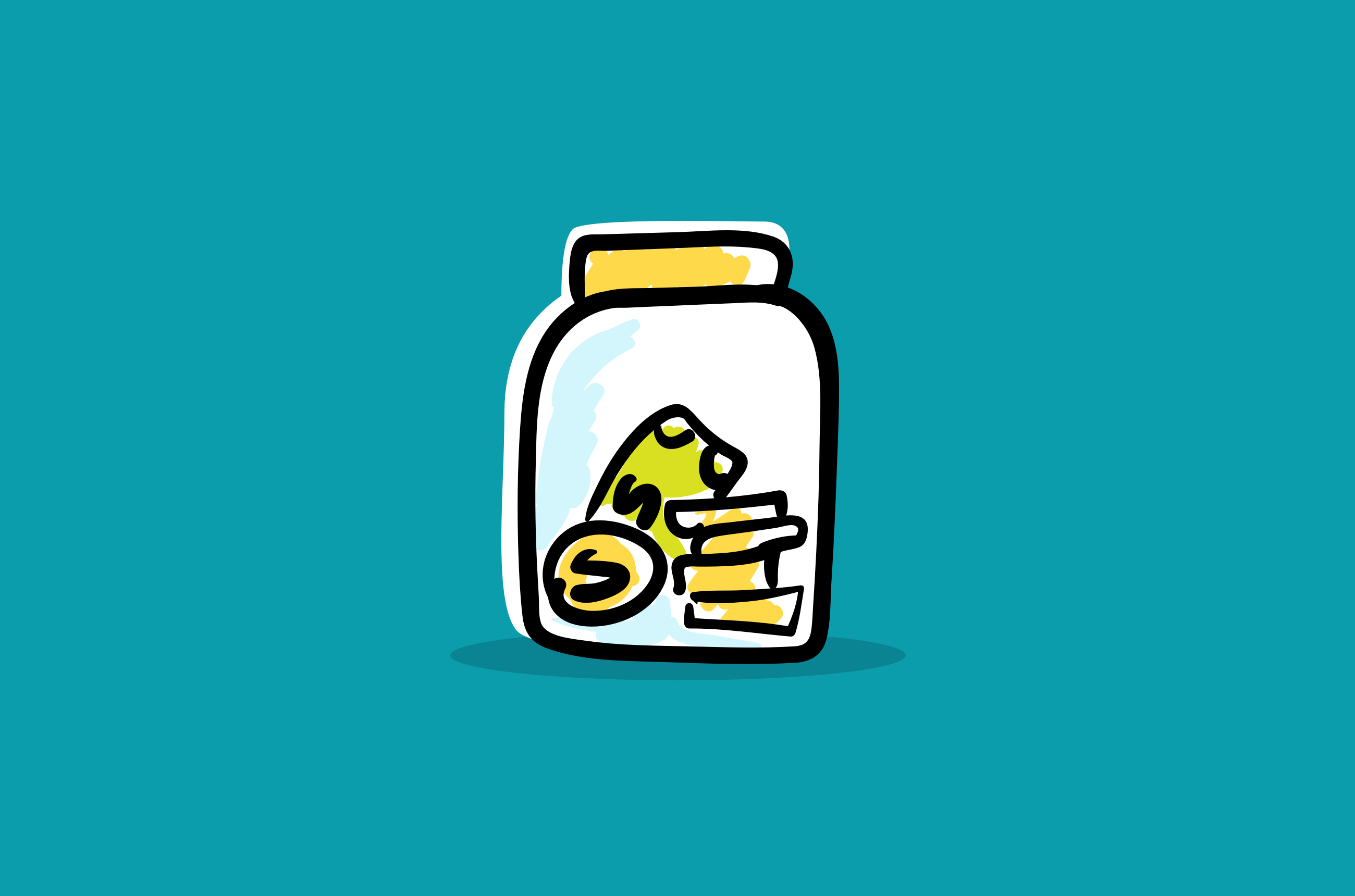 Money jar for child's education fund