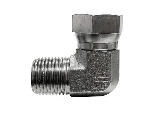 thumbnail image 2 of 2-Pack 6506-04-04 Hydraulic Adapter Fittings - 1/4" Female NPT To 1/4" Female JIC 37° Swivel 2 of 11
