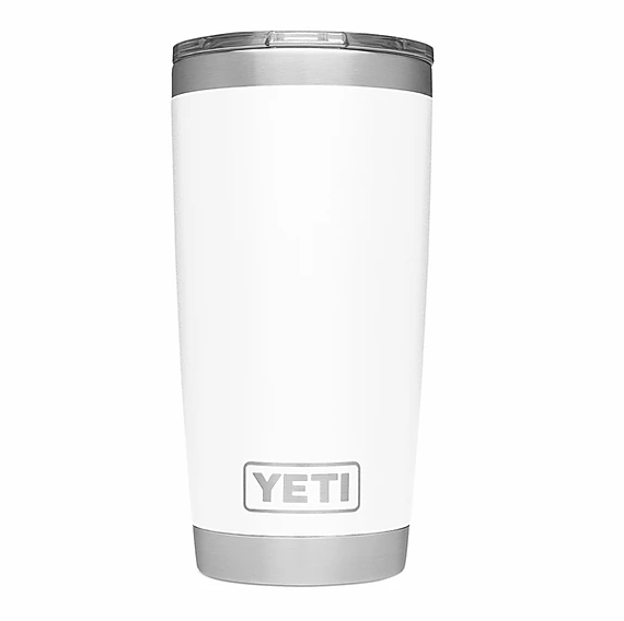 A White YETI mug