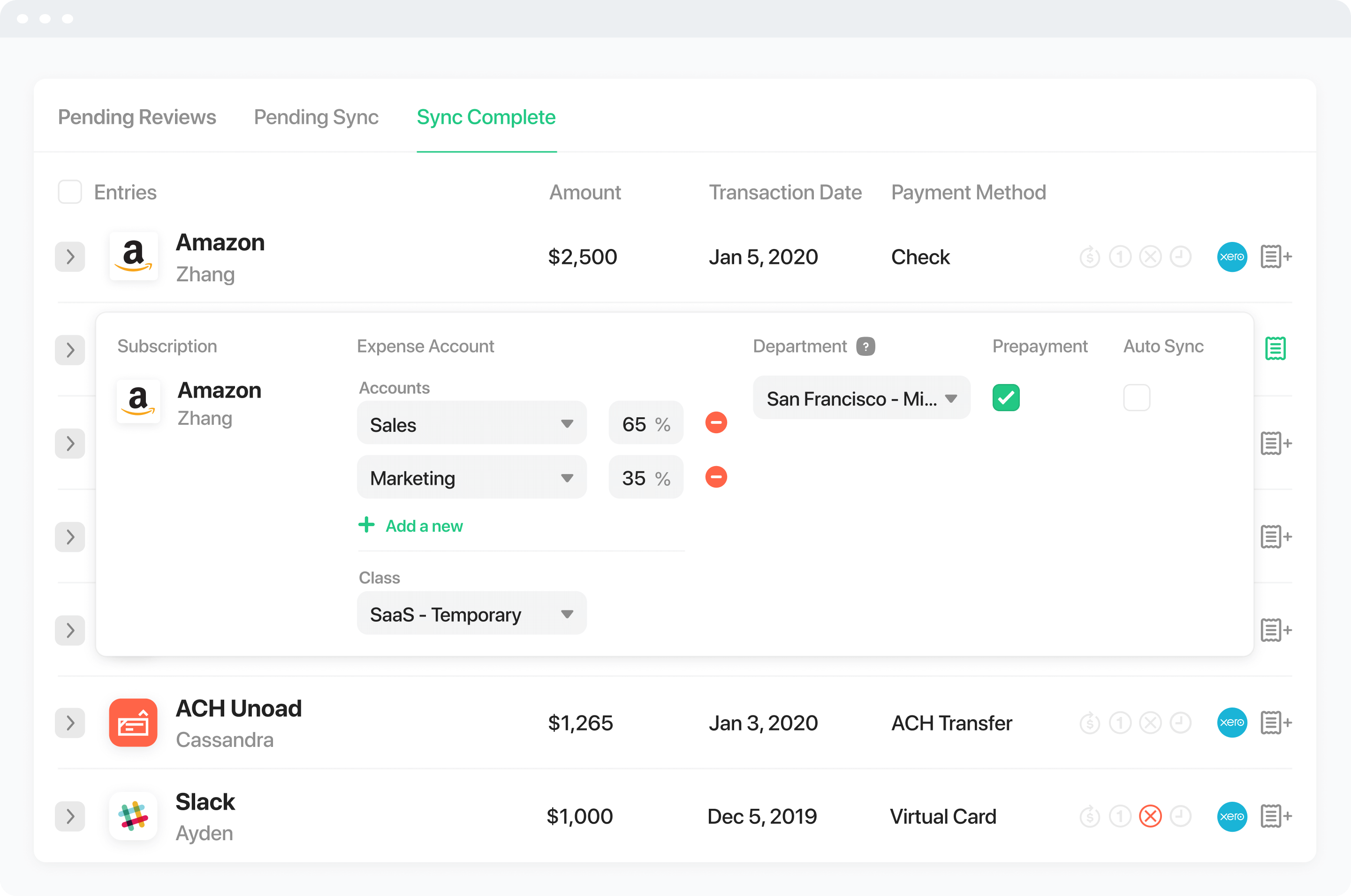 Xero Airbase Integration Spend Management Accounting Software