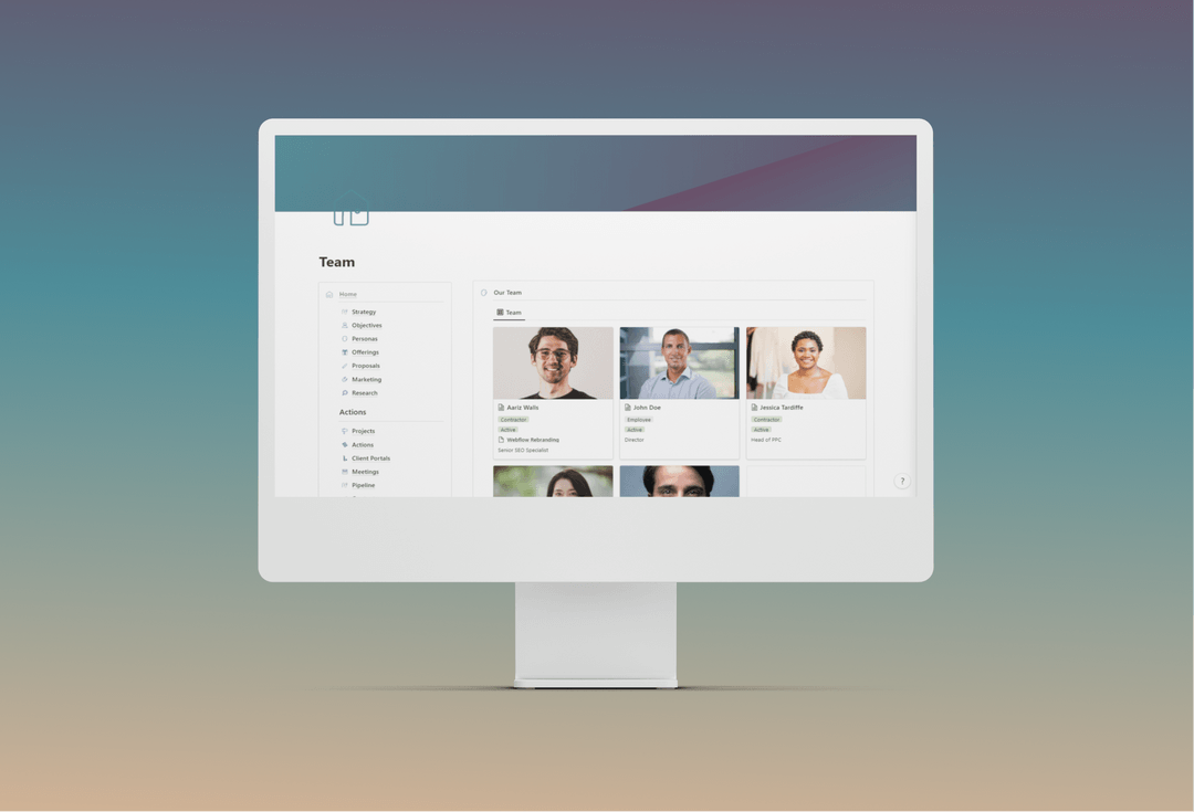 Digital Marketing Agency Notion Template OS