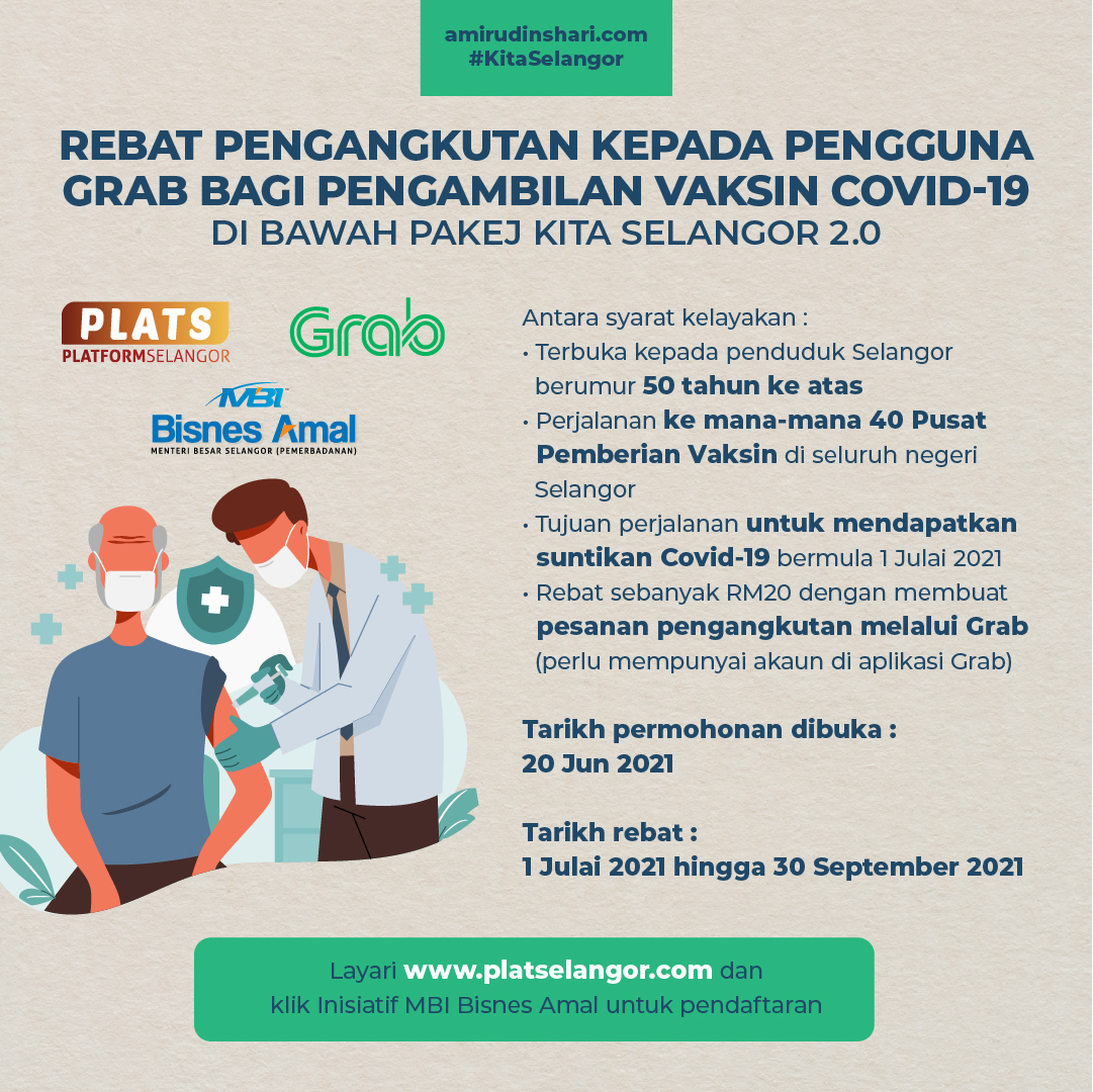 Permohonan Rebat Pengangkutan GRAB Bagi Pengambilan Vaksin