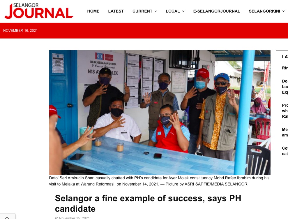 Selangor Journal Selangor A Fine Example Of Success Says Ph Candidate Selangor Journal Selangor A Fine Example Of Success Says Ph Candidate