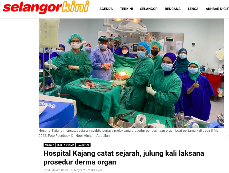 Selangor Kini Hospital Kajang Catat Sejarah Julung Kali Laksana 