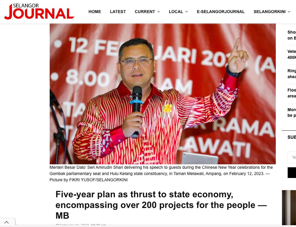Selangor Journal Five Year Plan As Thrust To State Economy Selangor Journal Five Year Plan As Thrust To State Economy