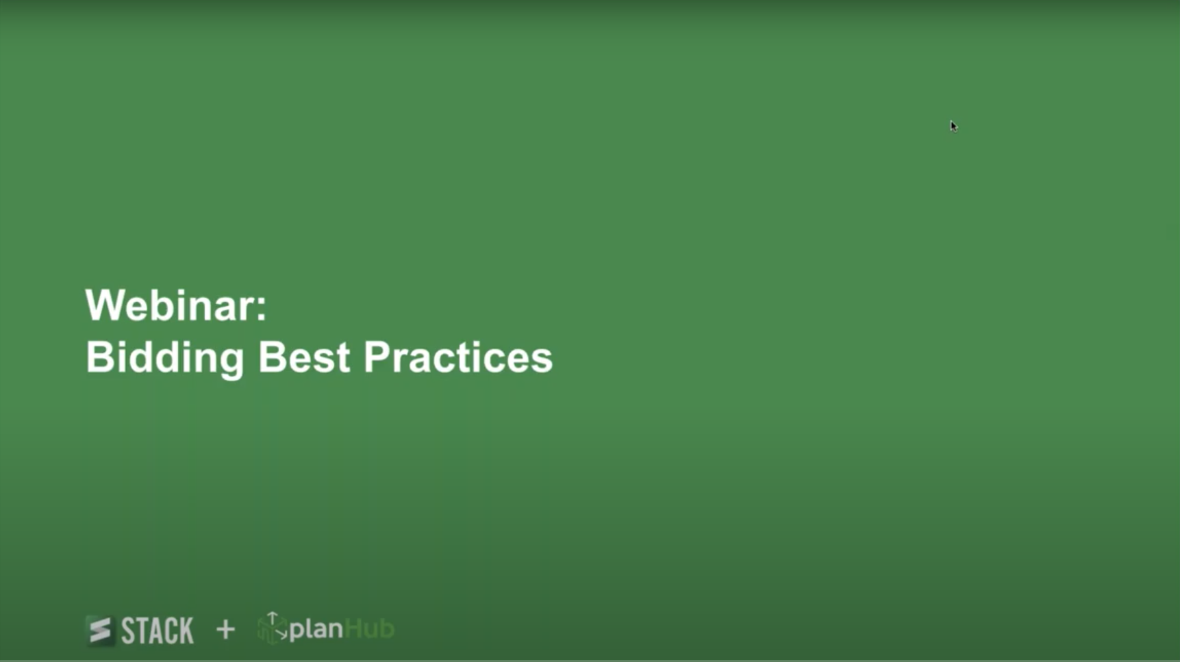 Bidding Best Practices with PlanHub & STACK