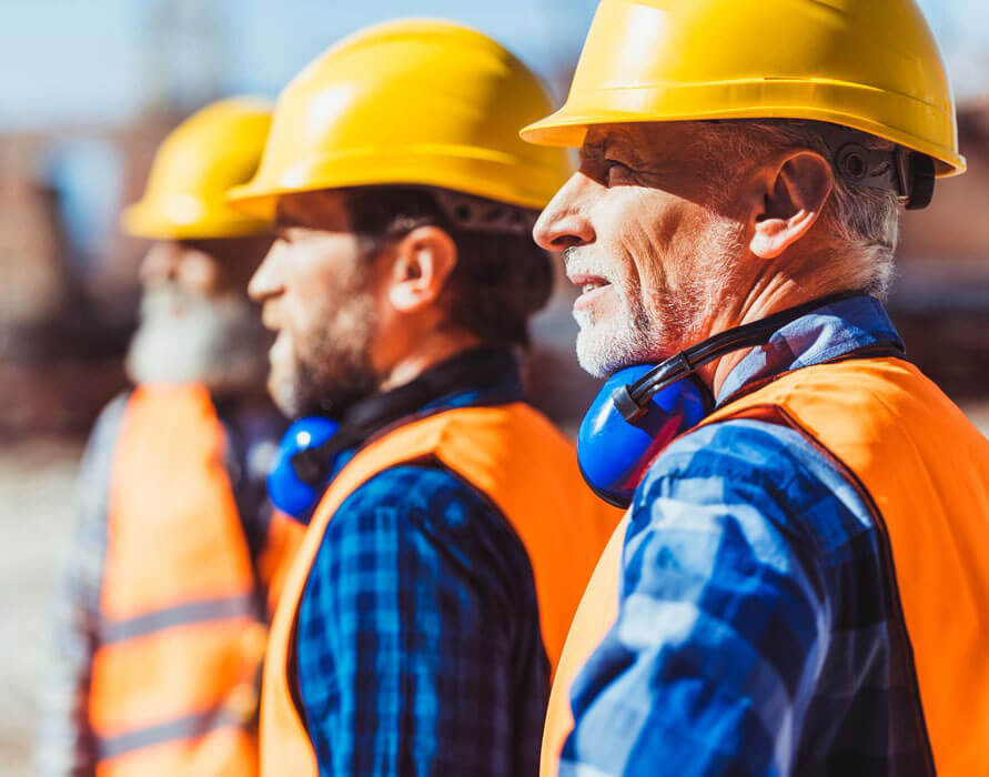 contractors evaluating project