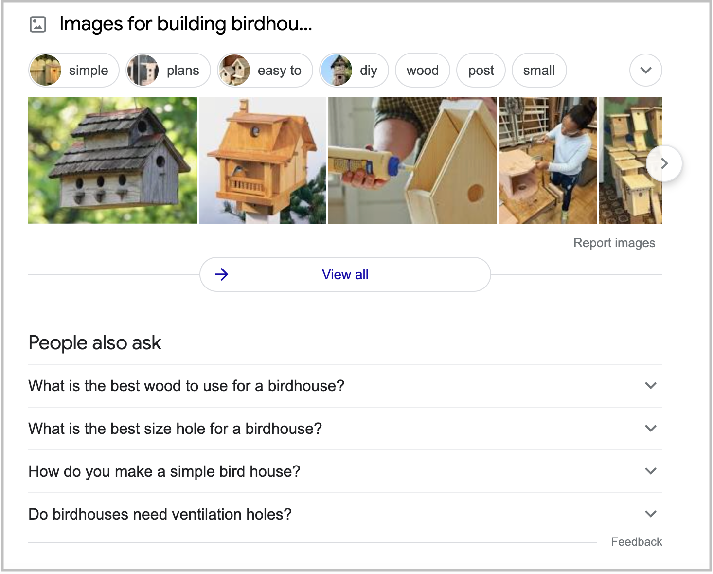 search results with many SERP features 2