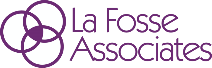 La Fosse Associates logo purple, white background